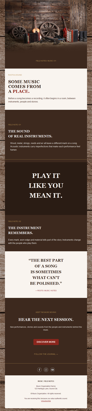 Acoustic folk music newsletter